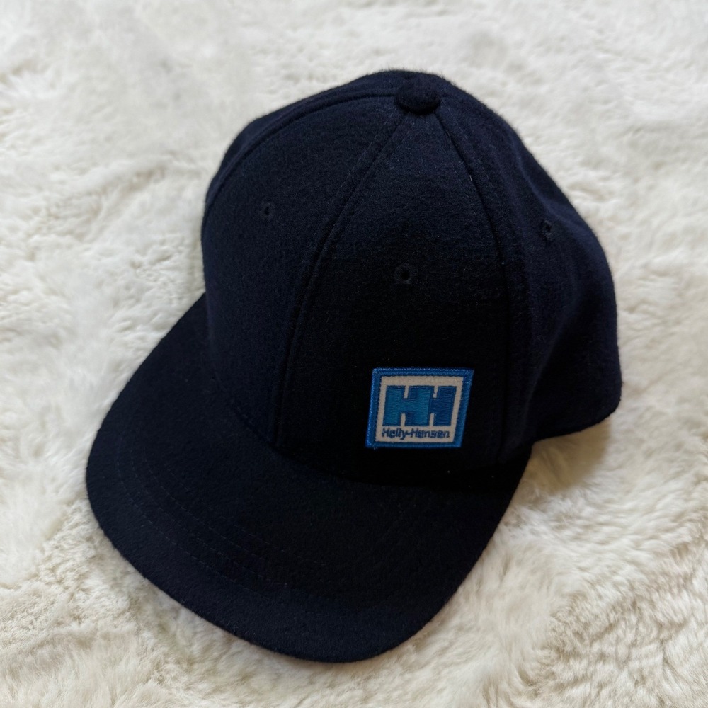Helly Hansen Snapback Hat Navy Blue 140 Years Anniversary Wool Blend Nautical